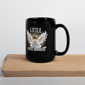 Little Angel Warrior X-mas gift for kids Black Glossy Mug