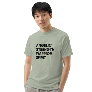 Angel Warrior Quotes Unisex garment-dyed heavyweight t-shirt