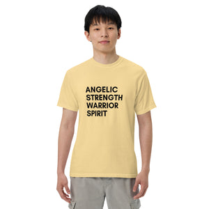 Angel Warrior Quotes Unisex garment-dyed heavyweight t-shirt