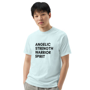 Angel Warrior Quotes Unisex garment-dyed heavyweight t-shirt