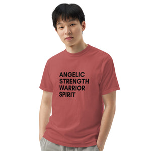 Angel Warrior Quotes Unisex garment-dyed heavyweight t-shirt