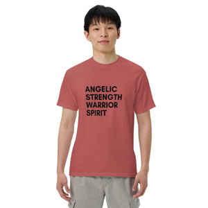 Angel Warrior Quotes Unisex garment-dyed heavyweight t-shirt