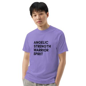 Angel Warrior Quotes Unisex garment-dyed heavyweight t-shirt