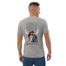Load image into Gallery viewer, Namaste Nuzzler Angel Warrior Spiritual Couple Unisex organic cotton t-shirt