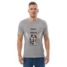 Load image into Gallery viewer, Namaste Nuzzler Angel Warrior Spiritual Couple Unisex organic cotton t-shirt