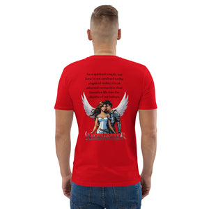 Namaste Nuzzler Angel Warrior Spiritual Couple Unisex organic cotton t-shirt